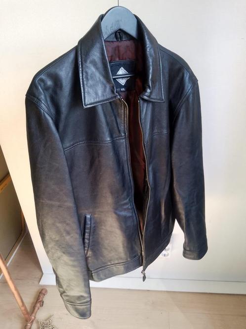Nieuwe originele mooie Ventiuno Leren Jacket Heren Maat L, Kleding | Heren, Jassen | Winter, Nieuw, Maat 52/54 (L), Zwart, Ophalen