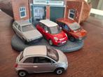 4 Fiat Italo's: Norev, Majorette, Burago + 500L, Hobby en Vrije tijd, Modelauto's | 1:43, Ophalen of Verzenden, Gebruikt, Auto