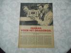Draaiorgel. Pierement. Mansbakkie. Fanmail. Perlee. 1958., Verzenden, 1940 tot 1960, Nederland, Knipsel(s)