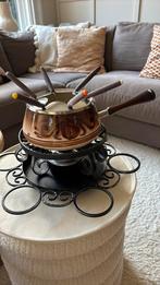 Vintage fondeu set met draaibaar plateau emaille compleet, Ophalen of Verzenden, Zo goed als nieuw, Brander, Fondueset