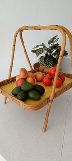 Retro Vintage Dienblad / Fruitmand, Ophalen, Gebruikt, Rechthoekig, Metaal