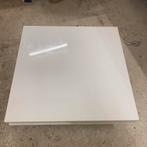 Vierkante salontafel wit hoogglans 95x95 cm, 50 tot 100 cm, Minder dan 50 cm, Overige materialen, Modern