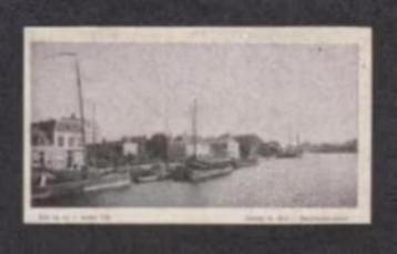 Kalenderplaatje Zwartsluis Achter de Wal Schepen 1910. beschikbaar voor biedingen