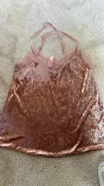 Hunkemoller top roze velvet met kant maat M, Maat 38/40 (M), Ophalen of Verzenden, Zo goed als nieuw, Roze