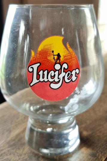 Lucifer bierglas uit de jaren '90 met oude logo - IZGST beschikbaar voor biedingen