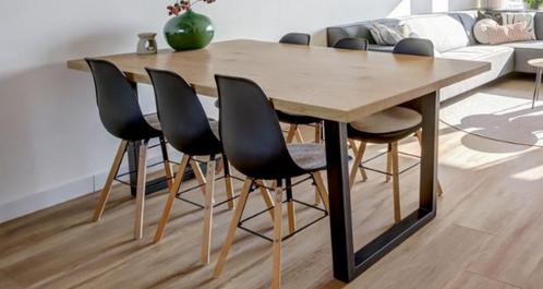 Gebruikte Eettafel (bieden), Huis en Inrichting, Tafels | Eettafels, Gebruikt, 50 tot 100 cm, 150 tot 200 cm, Vijf personen of meer