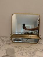 Spiegel vintage goud, Antiek en Kunst, Ophalen, Ovaal, Minder dan 100 cm