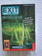 Exit Het Geheime Lab - Escape Room Thuis!, Hobby en Vrije tijd, Gezelschapsspellen | Bordspellen, Ophalen of Verzenden, Zo goed als nieuw