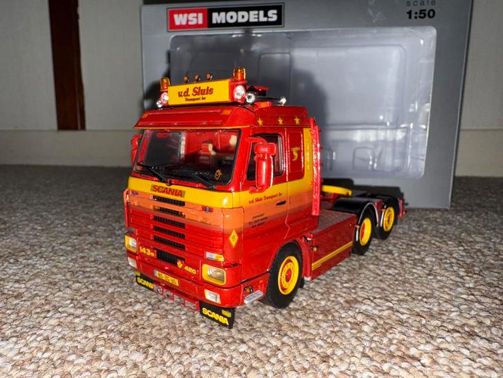 WSI Scania 3 Streamline 6x2 | Sluis transport | 1:50, Hobby en Vrije tijd, Modelauto's | 1:50, Zo goed als nieuw, Bus of Vrachtwagen