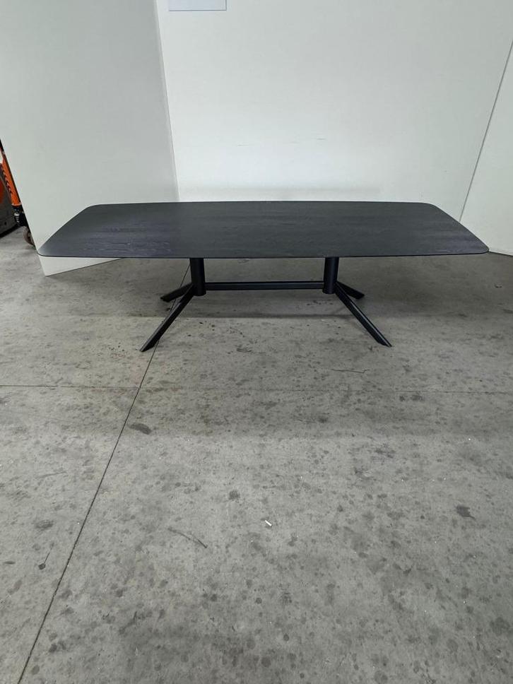 Bert Plantagie 240x100x75cm, black geborsteld., Huis en Inrichting, Tafels | Eettafels, Zo goed als nieuw, 50 tot 100 cm, 200 cm of meer