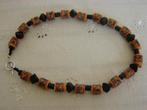 Etnische Krobo ketting poederglas (glaspasta) kralen., Ophalen of Verzenden, Nieuw, Overige kleuren, Overige materialen