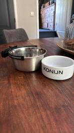 Etensbakje en drinkbakje voor konijn, Dieren en Toebehoren, Ophalen of Verzenden, Zo goed als nieuw