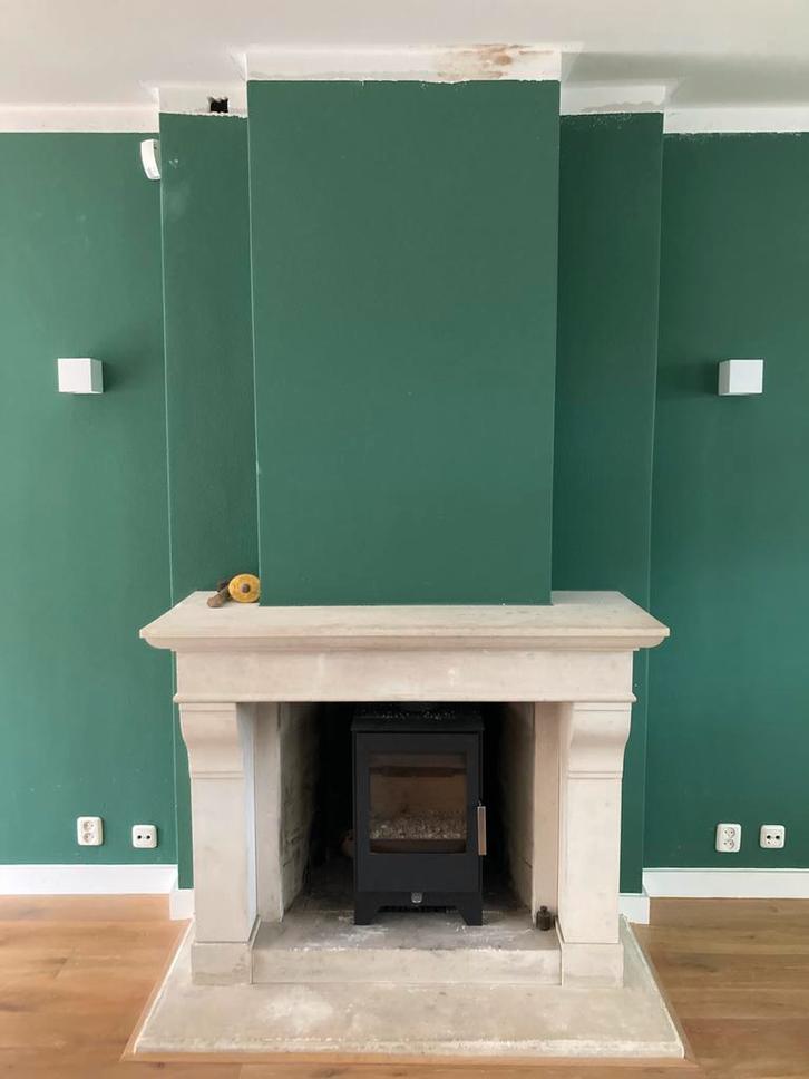 Schouw - natuursteen, Huis en Inrichting, Haarden, Gebruikt, Houthaard, Ophalen