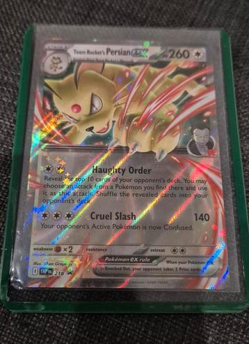 Team Rocket's Persian EX - Zeldzame Foil Kaart! beschikbaar voor biedingen