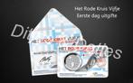 Eerste dag uitgifte Rode Kruis Vijfje coincard KNM, Ophalen of Verzenden, Koningin Beatrix, Euro's