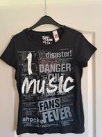 Leuk zwart meisjes shirt/T-shirt/top met leuke print, Ophalen of Verzenden, Zo goed als nieuw, Meisje, Shirt of Longsleeve
