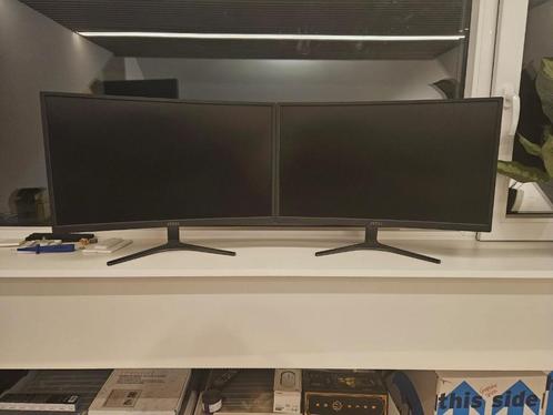 MSI 24 inch curved monitor (2X), Computers en Software, Monitoren, Zo goed als nieuw, 61 t/m 100 Hz, HDMI, VGA, Gaming, Curved