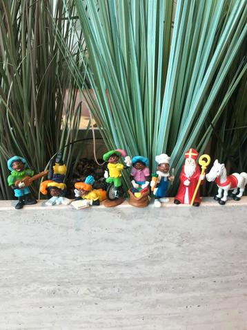 Sint , paard en 6 zwarte pietjes , complete set Blokker beschikbaar voor biedingen