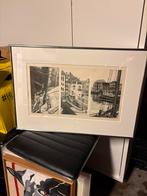 Tekening Tolhuis Gouda - Ingelijst, Antiek en Kunst, Kunst | Etsen en Gravures, Ophalen