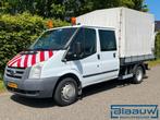 Ford Transit 350M dubbele cabine Huif Laadklep, Auto's, Euro 5, Gebruikt, Zwart, 4 cilinders