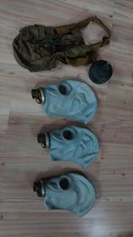 3x gasmasker 1 draagtas +filter, Overige soorten, Overige typen, Ophalen of Verzenden