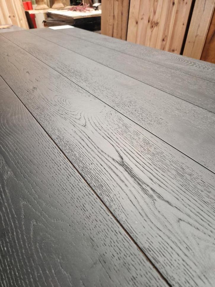 EIKEN VLOER PAKKET 120M2 BLACK LEGKLAAR GELAKT TOPKWALITEIT, Huis en Inrichting, Stoffering | Vloerbedekking, Nieuw, Parket, Zwart