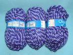 3x nieuwe bol dik garen Zeeman Olga paars lila 100 gram, Ophalen of Verzenden, Nieuw, Breien of Haken, Wol of Garen