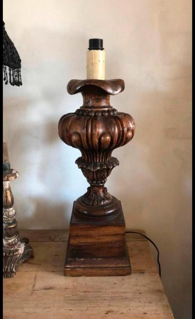 Enorme tafellamp, Huis en Inrichting, Lampen | Tafellampen, Gebruikt, 50 tot 75 cm, Hout, Kunststof, Ophalen of Verzenden
