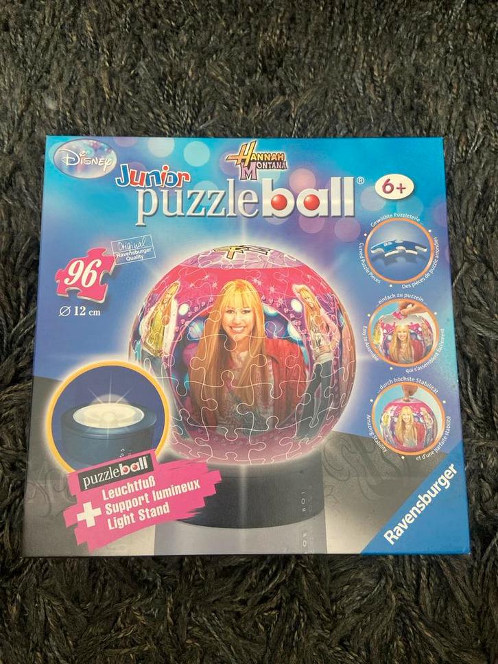 Hannah Montana Puzzelbal - Ravensburger, Hobby en Vrije tijd, Denksport en Puzzels, Zo goed als nieuw, Legpuzzel, Minder dan 500 stukjes