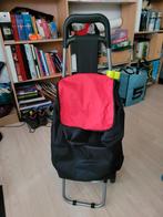 Boodschappentrolley Zwart met Rode Flap, Ophalen of Verzenden, Gebruikt, Zwart