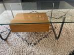 IKEA Hemberg salontafel glas + eik look - vintage, Ophalen, Gebruikt, 100 tot 150 cm, 50 tot 100 cm
