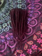 29 nieuwe aubergine human hair clip dread extensions 190€, Ophalen of Verzenden, Nieuw, Pruik of Haarverlenging