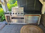 buitenkeuken eiken hout met natuursteen en kolen bbq, Tuin en Terras, Buitenkeukens, Ophalen, Gebruikt