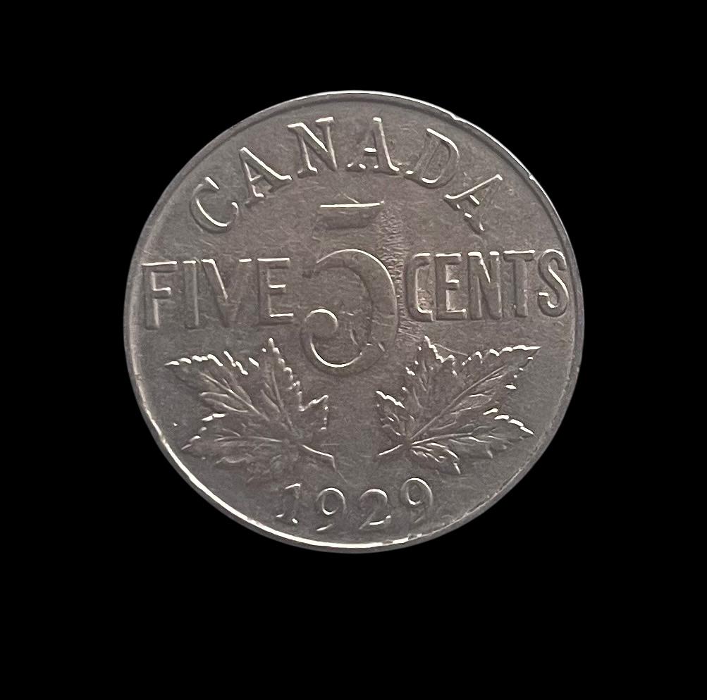 5 cents 1929 Canada zf., Ophalen of Verzenden, Noord-Amerika