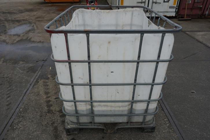 IBC container zonder dak, Tuin en Terras, Regentonnen, Gebruikt, Kunststof, 150 liter of meer, Met kraantje, Ophalen of Verzenden
