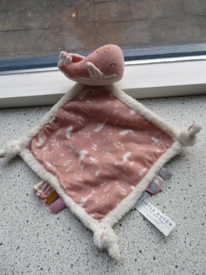 Knuffeldoek Walvis merk Little Dutch Tiamo ocean roze, Kinderen en Baby's, Speelgoed | Knuffels en Pluche, Zo goed als nieuw, Overige typen