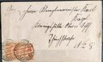 Duitse Rijk Briefje met zegels Haute Silesie., Postzegels en Munten, Brieven en Enveloppen | Buitenland, Ophalen of Verzenden