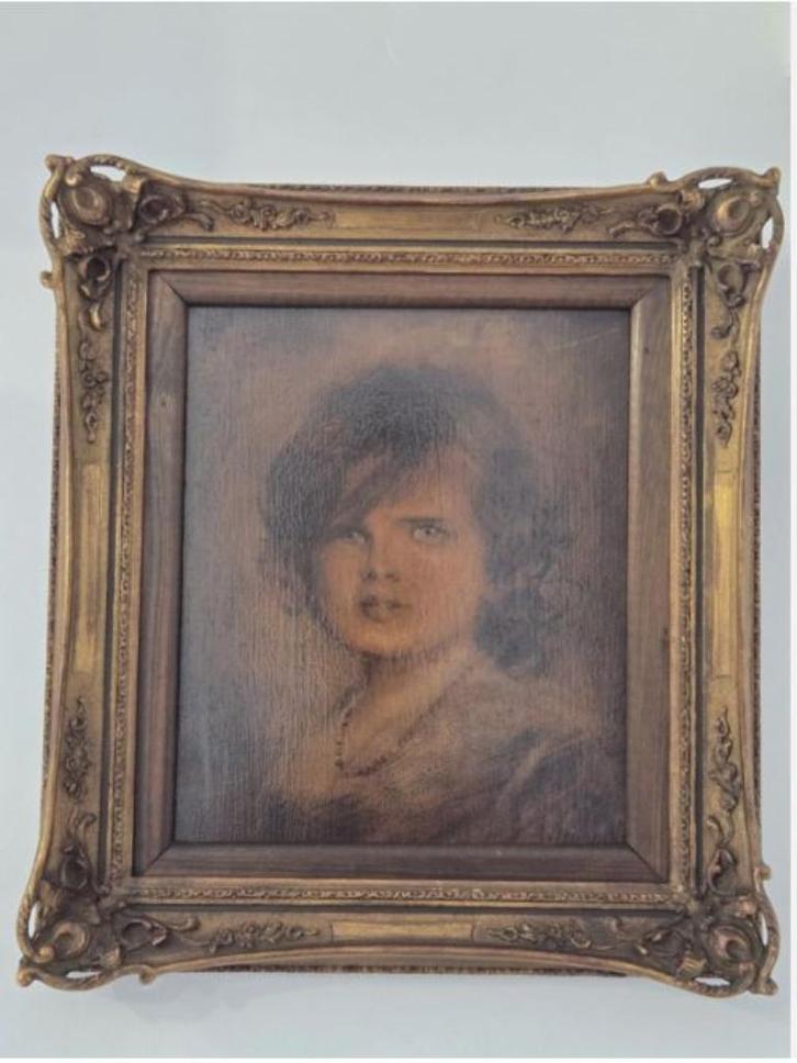 antieke Jugendstil kunstdruk Von Lenbach `` Yella`` portret, Antiek en Kunst, Kunst | Litho's en Zeefdrukken, Ophalen