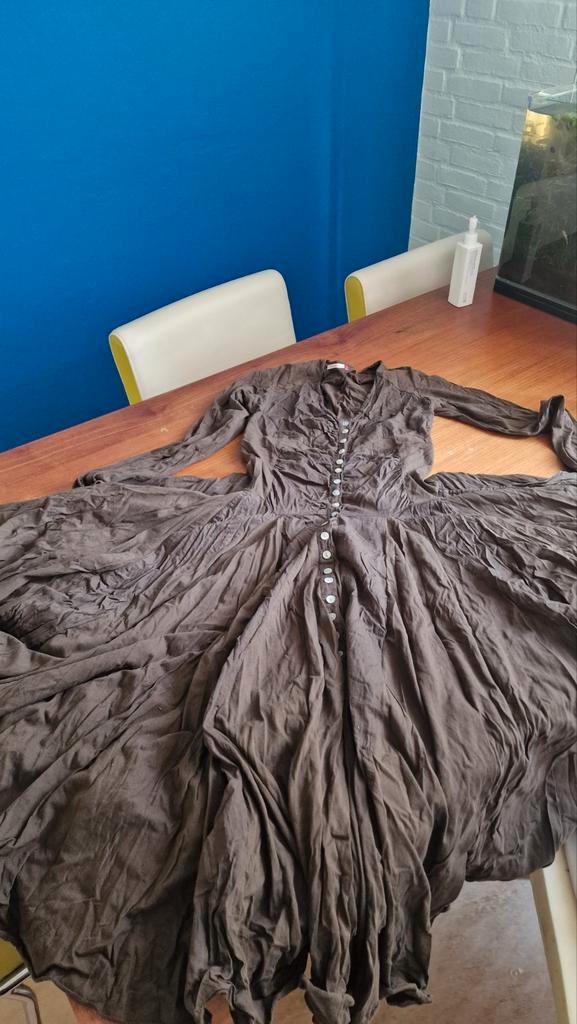 Mais il est où le soleil, Kleding | Dames, Jurken, Zo goed als nieuw, Groen, Onder de knie, Ophalen of Verzenden