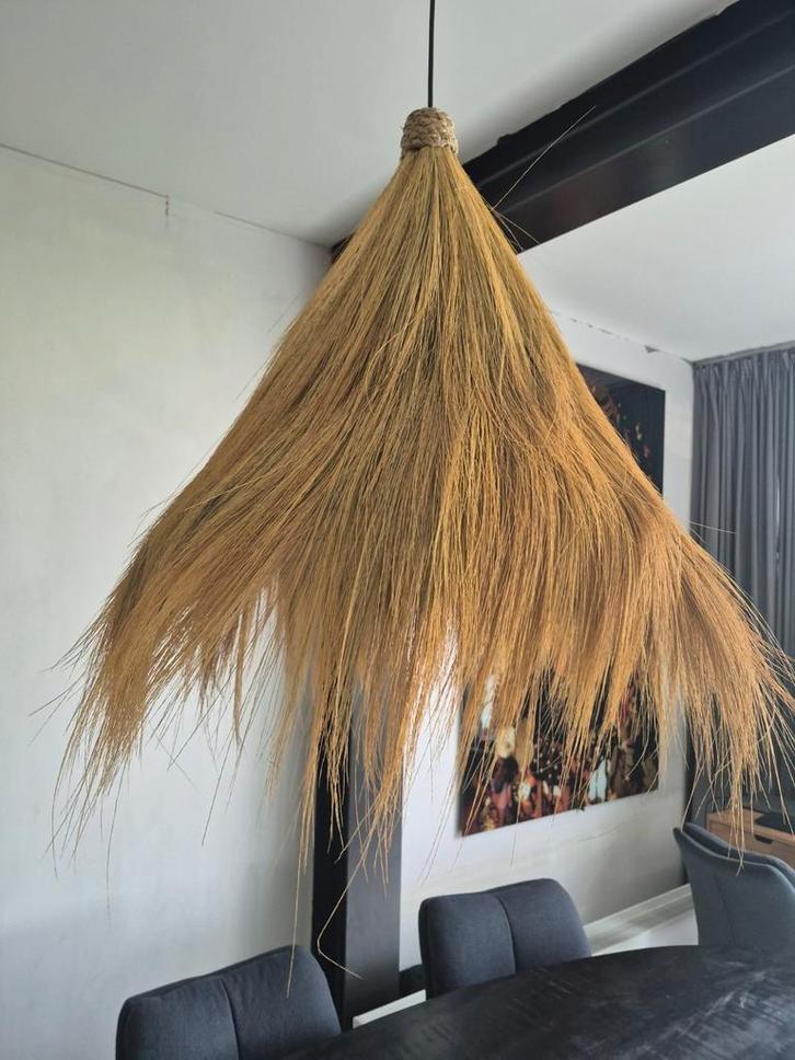 Handgemaakte Rayung Hut Hanglamp - Indonesisch Design, Huis en Inrichting, Lampen | Hanglampen, Ophalen of Verzenden