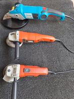 3x haakseslijper 115 mm, 125mm en 230mm voorkeur in 1 koop., Ophalen of Verzenden, Zo goed als nieuw, Haakse handslijpmachine