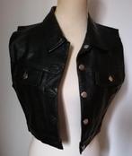 TRENDY zwart imitatie leer mouwloos jasje mt. M, Ophalen of Verzenden, Nieuw