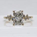 Lab Grown 2.19 carat diamanten ring, Certificaat, 17.5 mm, Verzenden, Geen, Geel, Nieuw