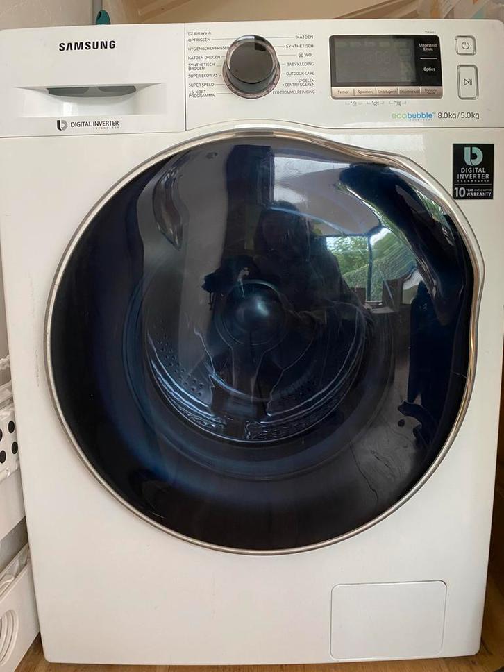 Was-droog combinatie Samsung Wasmachine & Droger - EcoBubble, Witgoed en Apparatuur, Was-droogcombinaties, 6 tot 8 kg, 85 tot 90 cm