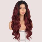 Front Lace Rode Ombre Pruik Haar Rood Dames Vrouwen, Verzenden, Nieuw, Pruik of Haarverlenging