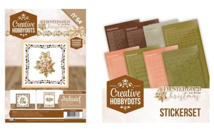 Creative Hobbydots set Frosted Gold Christmas Amy Design, Hobby en Vrije tijd, Kaarten | Zelf maken, Nieuw, Overige typen, Kerst