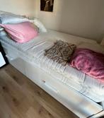 Ikea bed met opberglades, Huis en Inrichting, Ophalen, Gebruikt, Wit, Tweepersoons