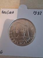 Zilveren 500 Lira 1992 - Italië, Ophalen of Verzenden, Losse munt, Zilver