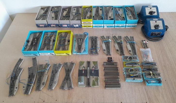 MARKLIN H0 PARTIJ WISSELS/ONTKOPPELRAILS EN MEER, Hobby en Vrije tijd, Modeltreinen | H0, Gebruikt, Treinset, Wisselstroom, Märklin