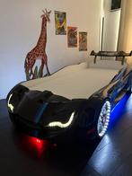 MVN1 Race Car Bed – Zwart – met LED & Geluid + Matras, Ophalen of Verzenden, Matras, 180 cm of meer, 100 cm of meer